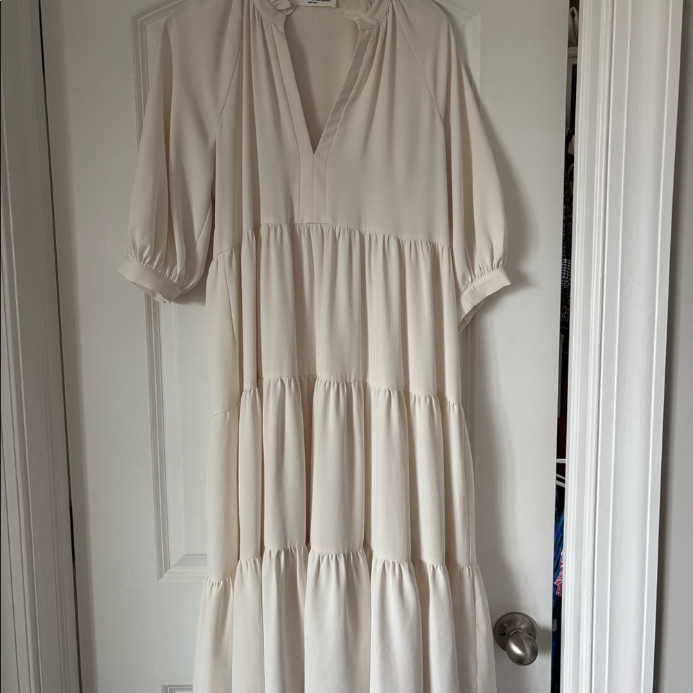 Amanda Uprichard cream midi dress